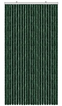 BIANCHERIAWEB Antimoska-Vorhang, Schallschutz, Türverkleidung, Fenster, Haus aus Chenille, 100 x 220 cm, Grün