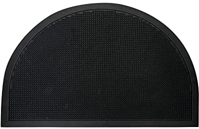 IlGruppone Zerbino in Gomma Elegante 40 x 60 Cm Ingresso Antiscivolo,Asciuga Passi Facile da Pulire Antibatterico Mezzaluna