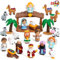 JOYIN 23-teiliges Weihnachtskrippen-Spielset mit kleinen Figuren, Weihnachtsgeschichte, Miniatur-Spielzeug für Kinder und Kleinkinder, Party-Dekoration, Tischdekoration