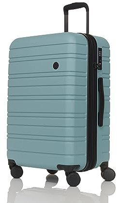 Nere - Stori - ABS Hard-Shell Suitcase Collection - 8-Spinner Wheels - Self-Repairing Zip - Built-in TSA Combination Lock - Expanding Luggage (Mineral, Medium)