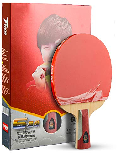 6-teiliges Set Tischtennisschläger-Geschenkboxen, 5 Schichten reines Holz, 8-Sterne-Profi-Tischtennisschläger, tolles Geschenk/Einzelschläger/kurzer Griff