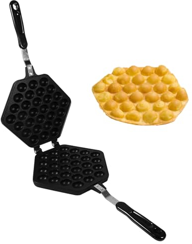 Gaufrier à bulles, poêle à bulles d'œufs en alliage d'aluminium, poêle à œufs double face, gaufrier à bulles, pot à gâteau pour la maison, le café, le restaurant, la pâtisserie