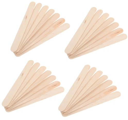 BELLIFFY 10packungen Eisstiele Aus Holz Runde Sticks Zum Eis Machen Farbige Holzstäbchen Für Diy Bastelarbeiten Wachsstäbchen Lebensmittelecht Und Sicher