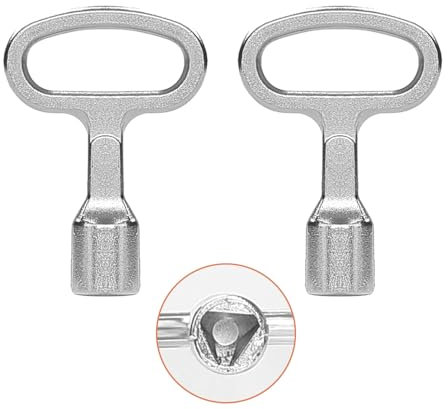 Neoreser 2 Pièce Clé Triangulaire en Métal, Clés Triangulaires, pour Boîte Électrique Gaz Eau Compteur Électrique Boîte Armoire