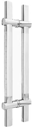 Maniglia Per Porta Doccia, Maniglia Per Porta In Vetro, Distanza Fori Regolabile, Maniglia Per Porta A Spinta In Acciaio Inox Per Bagno, Adatta Per Ufficio Centro Commerciale Bagno(L-40cm)