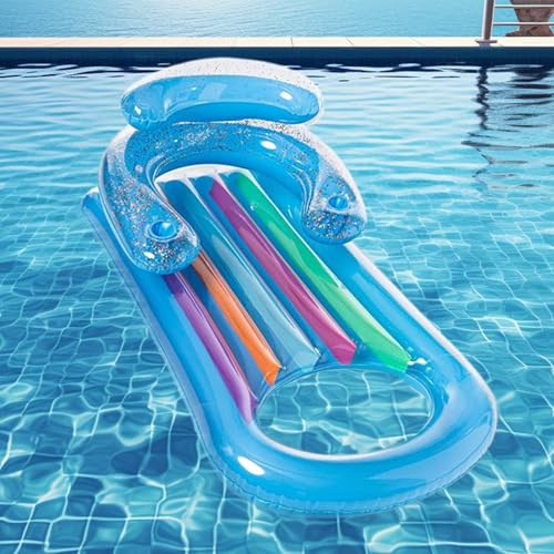 Inflatable Pool Floats, Water Hammock Lounger Chair With Headrest & Arm Rest, Swimming Pool Floats Toys, Inflatable Sofa For Beach, Lake, Backyard, Poolside
