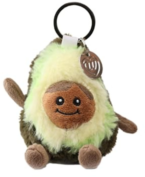 warmies Avocado-Schlüsselanhänger, reisefreundlicher Plüsch-Schlüsselanhänger mit französischem Lavendelduft, Accessoire für Schlüssel oder Taschen
