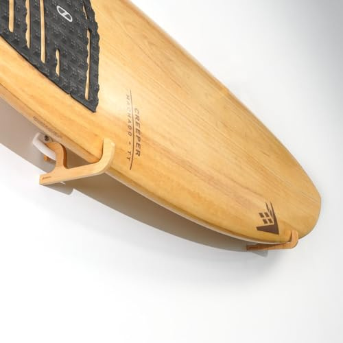 GNARWALL Horizontale Surfbrett Wandhalterung aus Bambus - Für Shortboard, Longboards und Wellenreiter - Surfboard Wall Rack (Holz)