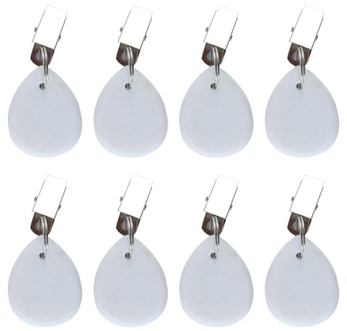 DUZEPA 8 Pesi Per Tovaglie in Marmo, Ganci Per Pesi Da Tavolo Con Clip, Per Matrimoni All'aperto, Feste in Giardino, Picnic, Casa (bianco)