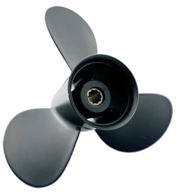 YVAAASIYC Bootspropeller 9, x 13 25 PS 30 Außenborder Schraube Bootsmotor Aluminiumlegierung Propeller 3 Blatt 10 Spline