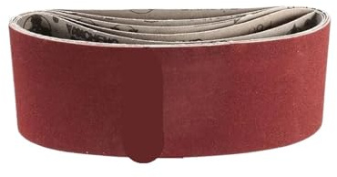 Cinta Lijadora Lote de 5 bandas lija 75 x 457 mm, grano mixto 60, 80, 120 y 240, for lijadora herramientas eléctricas, for lijar pulir cuero, metal madera
