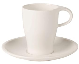 Villeroy & Boch Coffee Passion Kaffee-Set, 2-teilig, Premium Porzellan, Weiß