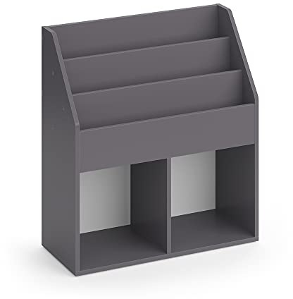 Vicco Kinderregal Luigi, Grau, 72 x 79 cm | zur Aufbewahrung von Büchern und Spielzeug kombinierbar