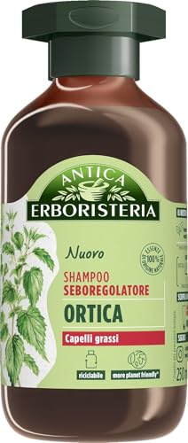 Antica Erboristeria - Shampoo Seboregolatore all'Ortica per Capelli Grassi, Formula Vegan senza Siliconi e Coloranti - 250ml