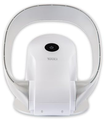 Tuuli Ventilatore da Parete Senza Pale: 9 Velocità, Oscillazione 80°, WIFI, Touch Screen, Telecomando, Risparmio Energetico (1, BIANCO)