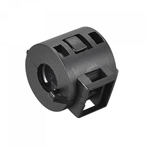 sourcing map 10 Stück Ferritkerne für Kabel, 8mm Innendurchmesser RFI EMI Rauschunterdrückungs-Kabelclip für USB Kabel, Audio und Video Kabel Stromkabel, Schwarz