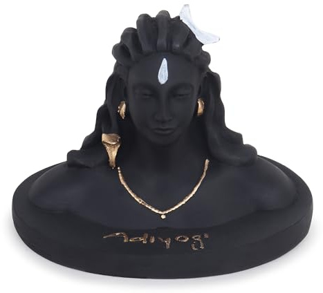 Zap Impex Adiyogi Statue Shiva Idol für das Armaturenbrett | Mahadev-Idol für Heimdekoration, Tempel-Puja-Adiyogi-Statue