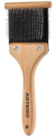 Artero Bella. Double Flexible Slicker – Professional Grooming Brush for Dogs and Cats – Flexible, Comfortable, Removes Tangles and Loose Hair Easily