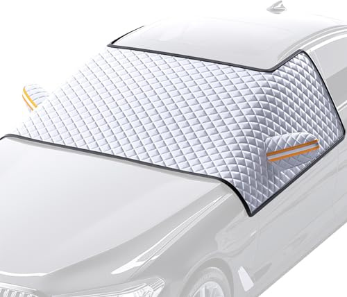 Fulenyi Auto Magnet Frontscheibenabdeckung, 175 x 115 cm Ultra-Dick Scheibenabdeckung Auto Windschutzscheiben Abdeckung Sonnenblende Wintergegen Schnee EIS Frost Sonne UV Staub Wasserbeständig