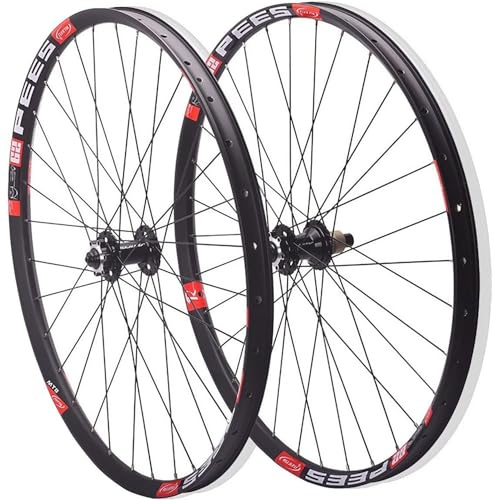 NBTRXWAFR Fahrrad-Laufradsatz 26 27.5 29 Zoll Mountainbike-Laufradsatz Scheibenbremse 32 Löcher Felge 120 Klicks Schnellspanner MTB-Laufrad Für 7-12 Gang Kassette