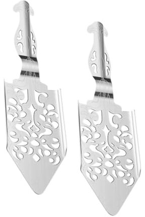 Alipis 2pcs Handle Stirring Spoon Long Handled Absinthe Spoon Stainless Steel Hollow for Cocktail Making
