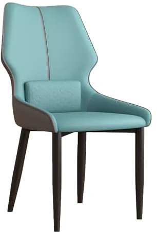 WLCNYL Gepolsterte Esszimmerstühle mit schwarzen Metallbeinen, Esszimmerstuhl, moderner Küchenstuhl ohne Armlehnen, für Wohnzimmer, Schlafzimmer, Küche (blau)