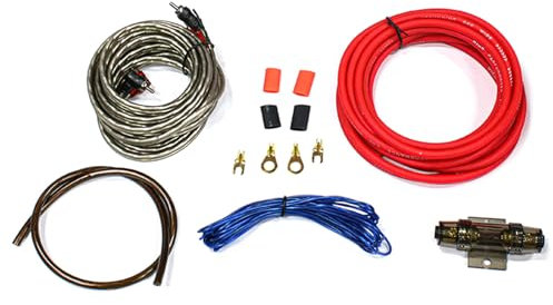 Ukbzxcmws Auto Verstärkerkabel Subwoofer Verstärker Verkabelung Sicherungen Draht Kabel Set 8GA 60 Ampere Auto Lautsprecher Verkabelung