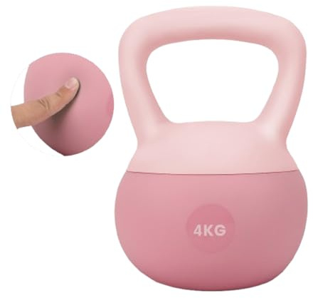 HCT STYLE Kettlebell Suave 4 kg – Pesa Rusa de Entrenamiento con Revestimiento Flexible, Ideal para Fuerza, Fitness y Ejercicios en Casa