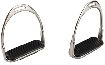 Cocoarm Riding Staffe per Cavallo in Ferro Equestre con Tappetino a Cavallo in Gomma Nera, Costante e Comoda Guida per Ottimo Strumento