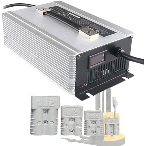 WLEJSL Chargeurs de Batterie pour Chariot Élévateur 12 V/24 V/36 V/48 V/60 V/72 V, Chargeurs de Batterie au Plomb Haute Puissance 2000 W avec Prise de Sortie Anderson,24v 50a,120A