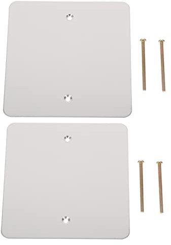 Holibanna Edelstahl Wandplatte Abdeckblende 2 Stück Poliert Langlebig Leere Steckdosenabdeckung Für Heimgebrauch Rechteckige Kabel Und Wandlochabdeckung