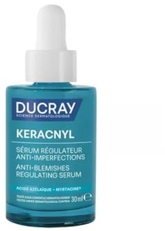 DUCRAY Keracnyl - Regulierendes Serum gegen Hautunreinheiten - Beugt Pickelmalen vor, während & nach der Periode - Azelainsäure & Myrtacin - 58% weniger Pickel - 3x weniger Pickelmale - 30 ml