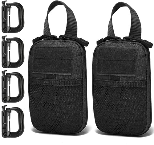 MUCHER 2PCS Werkzeugtasche Organizer Klein Multitool Tasche Taktische EDC-Tasche Molle Pouch Utility Kompakt Rucksack-Zusatztaschen für Outdoor Wandern Jagdcamping