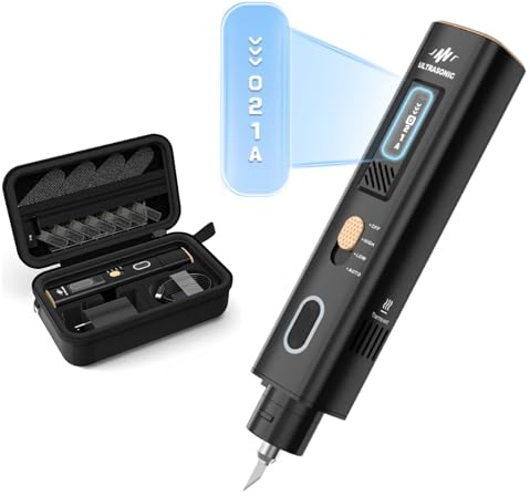 Kriogor Couteau de Découpe à Ultrasons DIY, 40KHz Portatif à Ultrasons pour Découper avec 50 Lames pour Plastique, Bois, Résine, Pcb, Fibre de Carbone, 30 Watts
