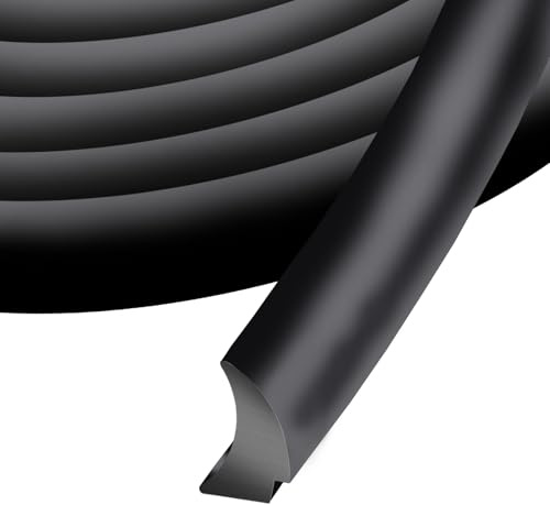RV Window Seal 1/2 x 1/4, Rubber Windshield Gasket, Glass Edge Weather Stripping for Camper Boat Truck Car Home Application (25FT)