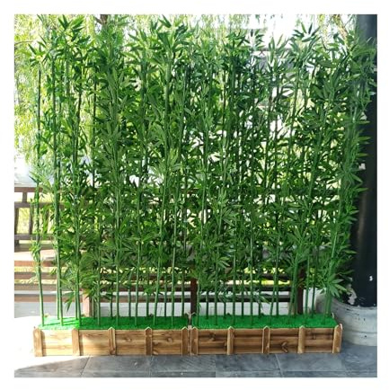 Haie d'intimité en bambou artificiel – Clôture décorative intérieur/extérieur pour jardin, cour – 100 cm x 1 m