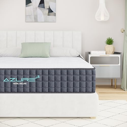 Azure Single Mattress, 3FT Single Hybrid, 10 Inch Breathable Memory Foam, Medium Firm, Individual Pocket Springs, 100 Night Trial, Skin-Friendly Oeko-Tex Fabric, 90x190x25cm