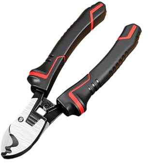 Cortador de cables para electricista de fuerza industrial, mango antifatiga, alambre de aluminio de cobre grueso, mango antideslizante, cizalla de cable