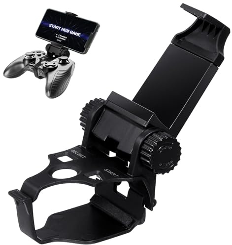 SILENRADAWN Game Controller Halter Abs Material Verstellbar Smartphone Clip Ergonomisch für Mobiles Gaming Kompatibel mit Gamepad Schwarz
