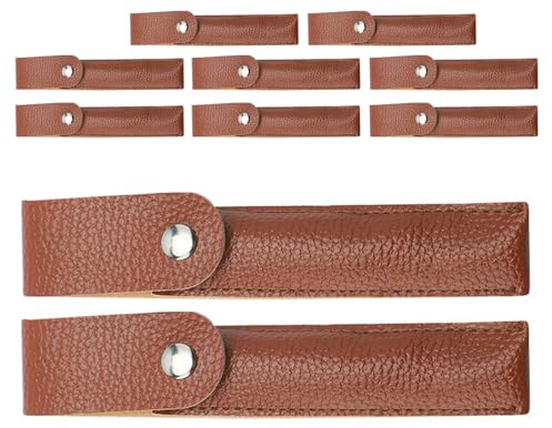 iplusmile 10pièces Étui à Faux Cils pour Extensions Pochette de Rangement pour Pinces à Épiler Étui de Voyage Multi-Poches Marron