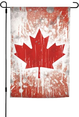 Bandiera del Canada con stampa da giardino, 30,5 x 45,7 cm, striscione su entrambi i lati con vivace design resistente allo sbiadimento, per veranda, patio, prato e decorazione stagionale della casa