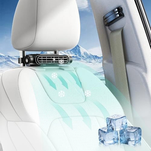 Nzkeuf Auto Ventilator Rücksitz, USB Autositz Lüfter mit 3 Windgeschwindigkeit Einstellbare, Leise Autositz Kühlventilator, Tragbarer Autoventilator für Jeep Vans, RV Trucks, Camping Fahrzeuge, SUV