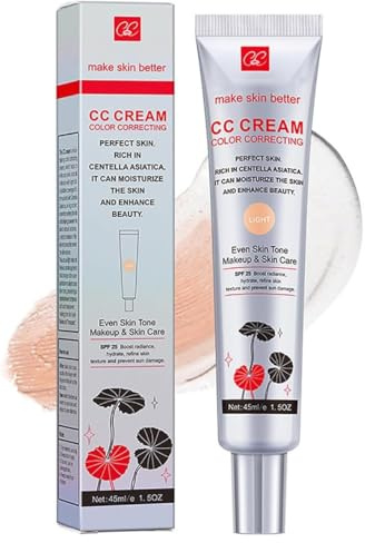 Crema Cc MultipropóSito,Crema CC ligera para Color Correcting,Base de Maquillaje Uniforme con FPS 25,Corrector facial para Maquillaje Femenino 1PC