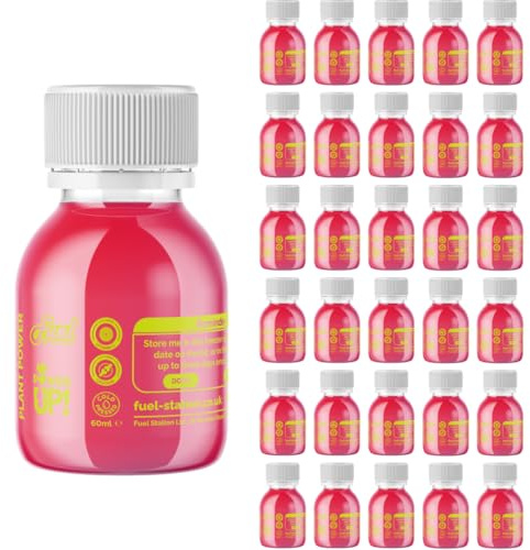 Fuel Station Beetroot Shots 300mg Natural Nitrates – 30 x 60ml Cold Pressed Juice Shots | High Nitrate Beet Juice | Natural Pre Workout Drink for Energy & Endurance