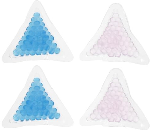 BUTIFULSIC 4 Stück Wiederverwendbare Kühlkompressen Gelpackungen zur Schmerzlinderung bei Sportverletzungen und Fieber mit Blauem Pvc Material für Unterwegs