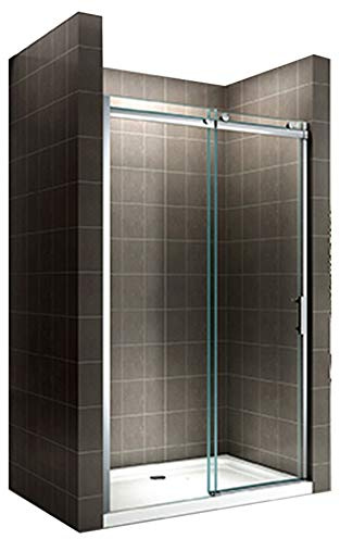 i-flair Duschtür VIOLA mit Schiebetür 120x200 cm, Höhe: 200 cm Duschabtrennung mit Rollsystem aus 8mm durchsichtigem Nano ESG Sicherheitsglas - LINKS UND RECHTS MONTIERBAR! – DK06