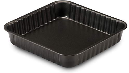 FORMEGOLOSE™, Stampo quadrato 24x24 cm, Acciaio con rivestimento antiaderente, Nero