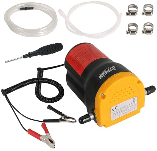 ATPEAM 12V 60W Oil Change Pump Extractor, Oil/Diesel Fluid Pump Extractor Scavenge Oil Change Pump Transfer