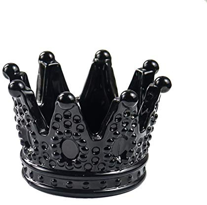 XXXXW Cenicero Moderno Ashtray Transparente Black Crown Glass Cigar Cenicero Fumar Accesorio Tabaco Tabaco Bandeja Tenedores de Velas para el hogar Decoración Regalos Cenicero a Prueba de Viento