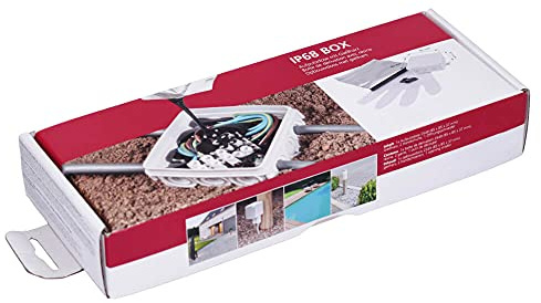 Voxura Gießharzmuffe Verbindungs-muffe für Kabel Set Aufputz | Feuchtraum wasserdicht IP68 lichtgrau RAL 7035 85x85x37mm